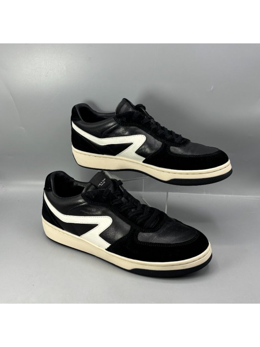 Rag & Bone Retro Court Sneaker Mens 9.5 Black Lace Up Performance Athletic Shoes